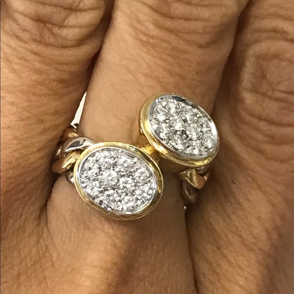 SOLD ❌ 18k Paté-Set Diamond Ring - Picture 7 of 14